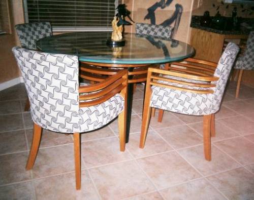 Knickerbocker dining table and chairs.