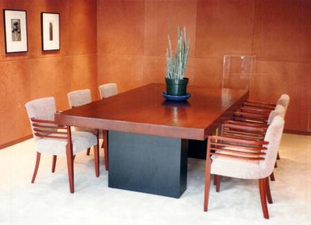 Conference room with custom table