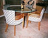 Knickerbocker dining table and chairs.