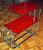 Bach table with Tomato red tops